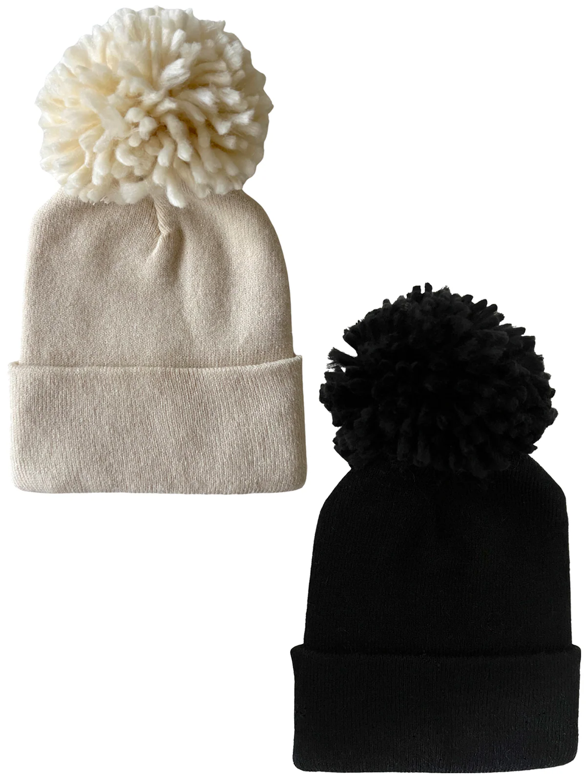 2-Pack Baby's First HatĀ®, Sand/Black Pom