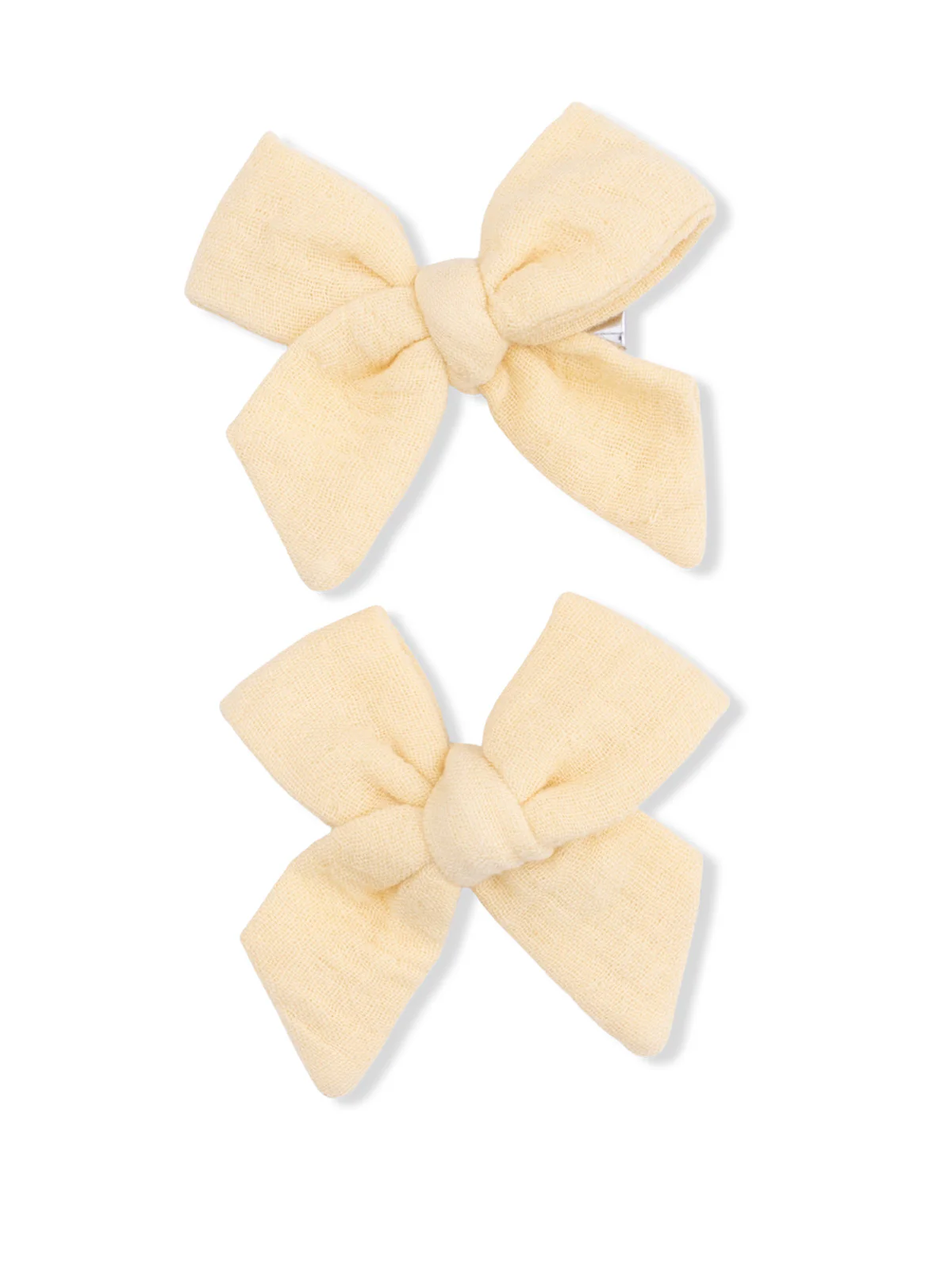 2-Pack Hair Bows w/Clips, Italian Straw