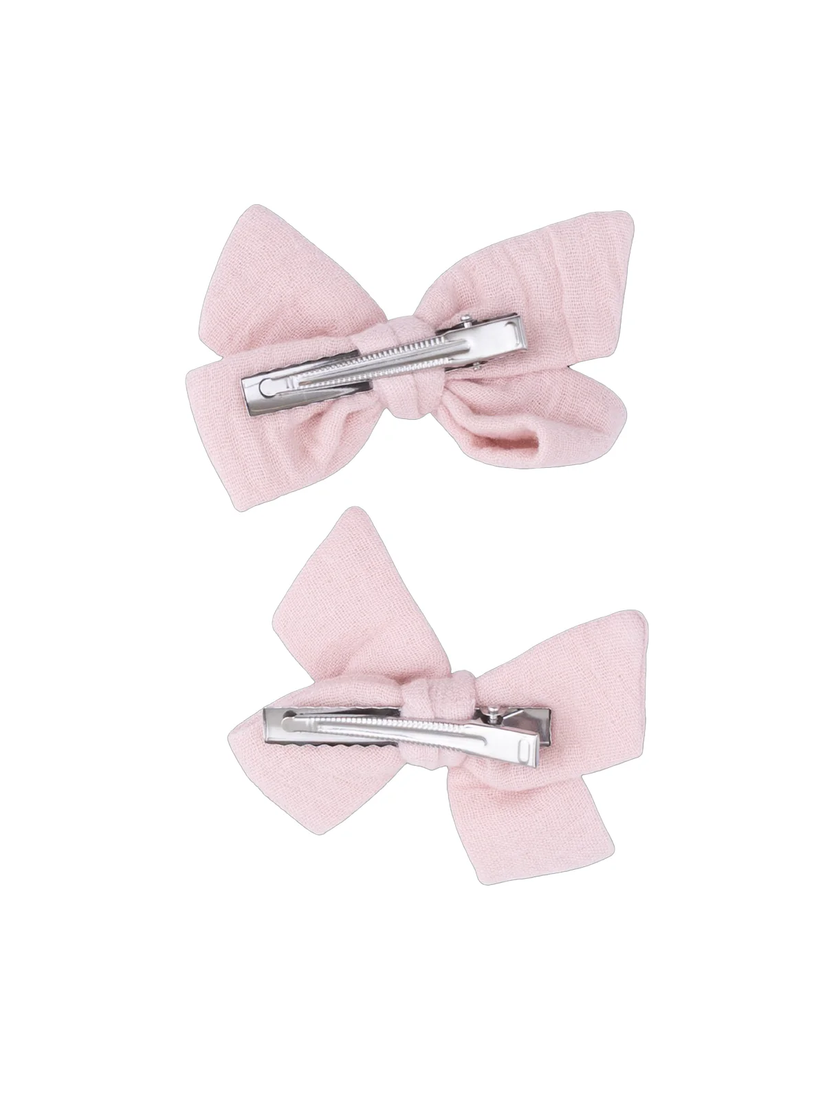 2-Pack Hair Bows w/Clips, Lotus Pink - Image 2