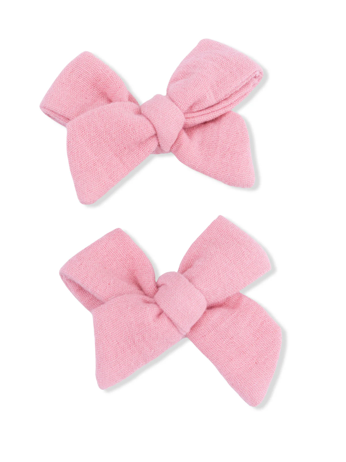 2-Pack Hair Bows w/Clips, Poignant Pink