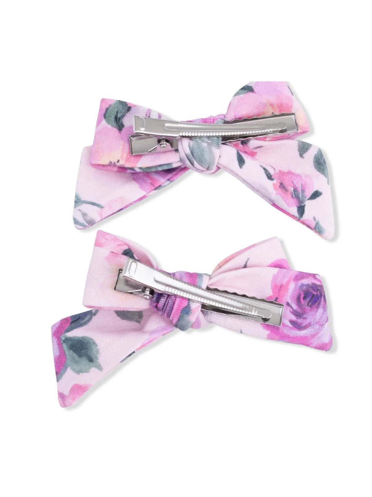 2-Pack Hair Bows w/Clips, Rose Abundance - Image 2