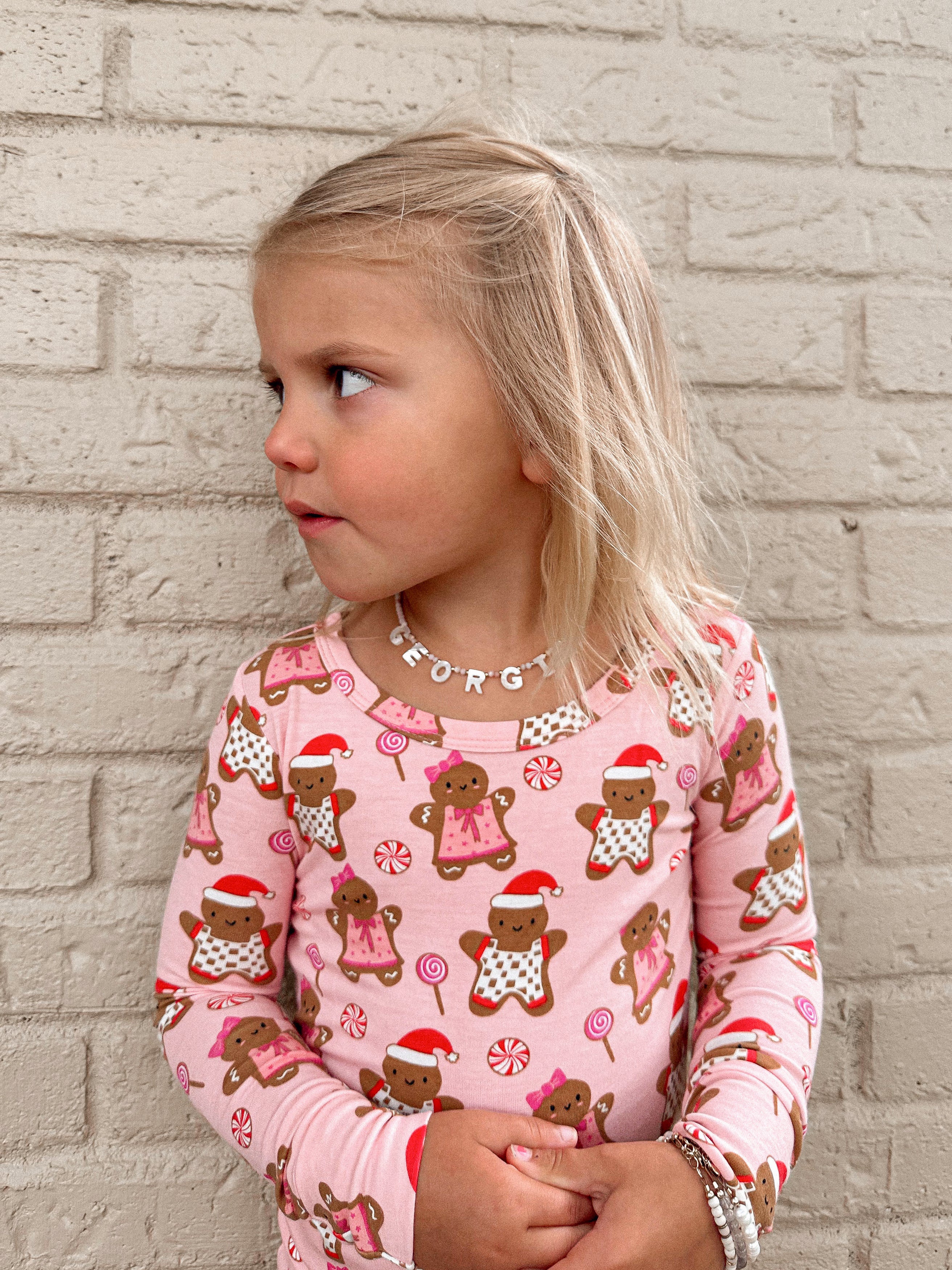 2-Piece Set, Gingerbread Friends Pink - Image 2