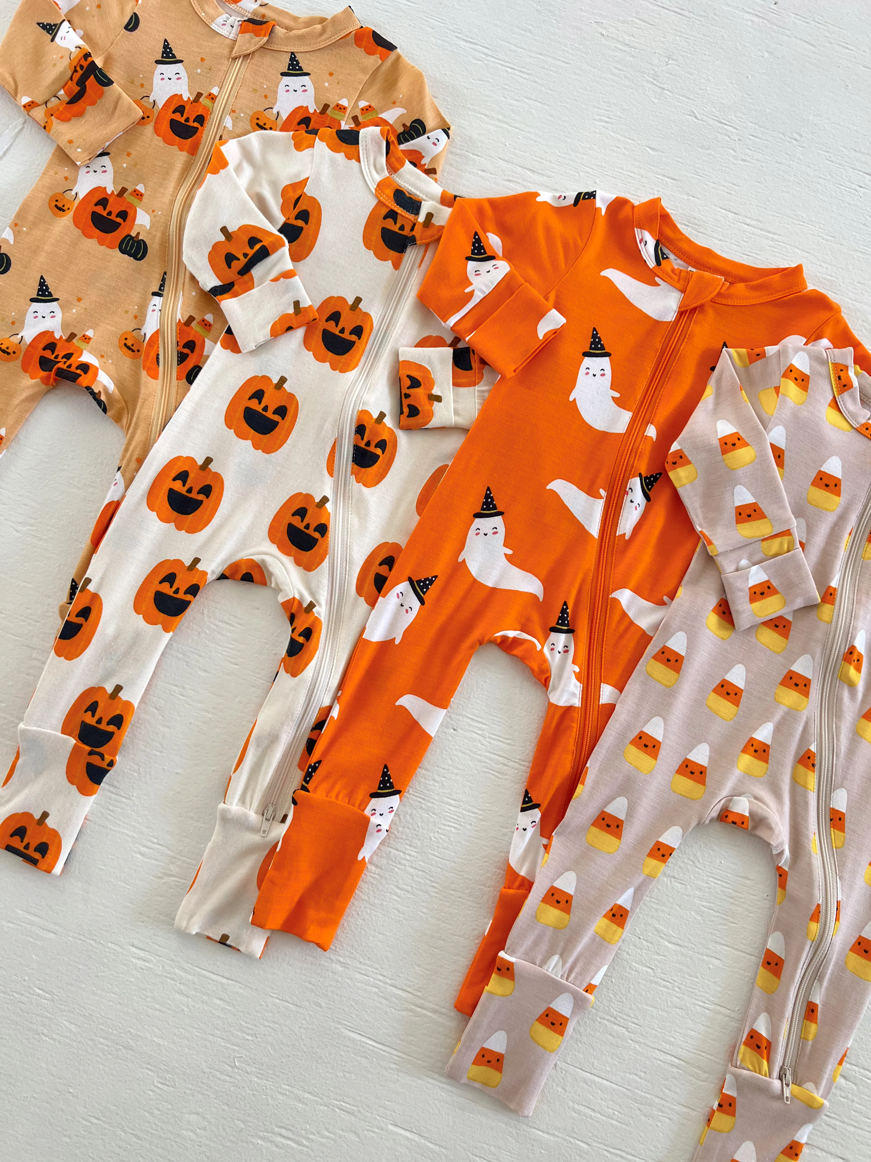 2-Way Convertible Zip Romper, Jack-O-Lantern - Image 6