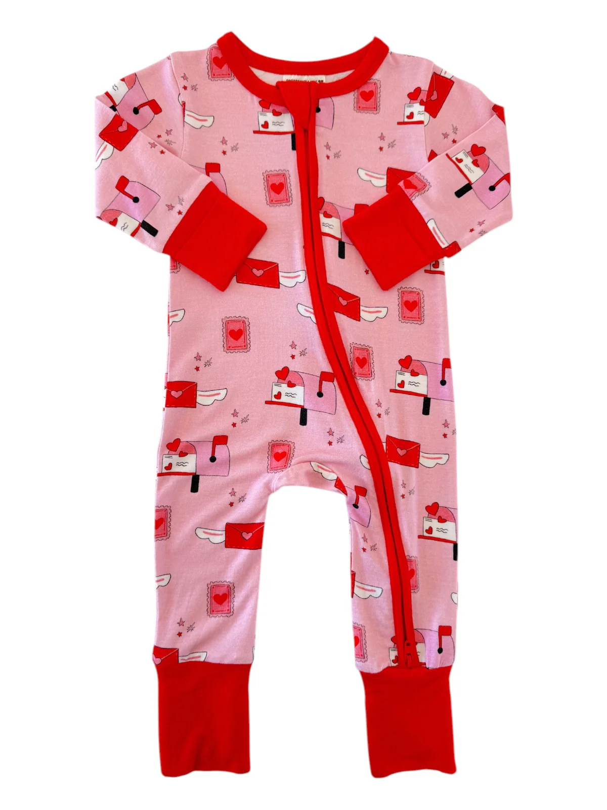 2-Way Convertible Zip Romper, Love Letters - Image 3