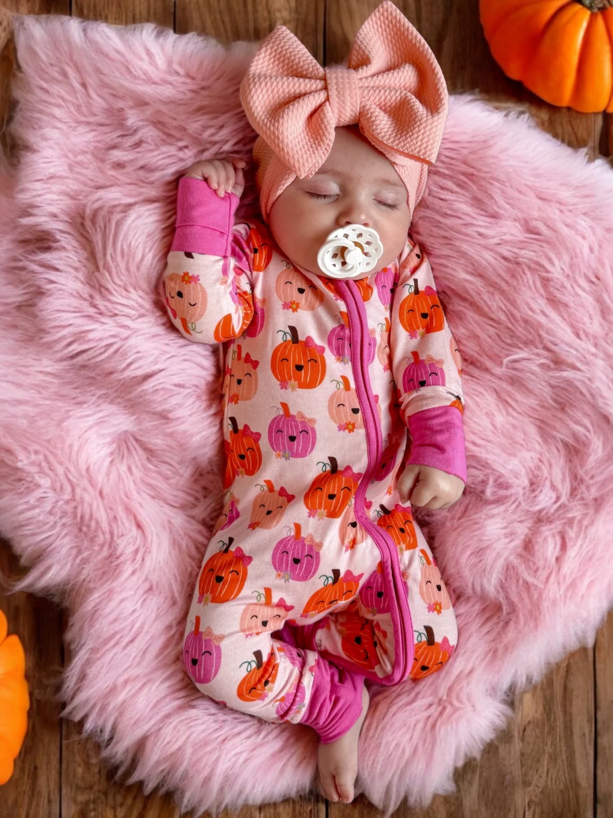 2-Way Convertible Zip Romper, Miss Pumpkin