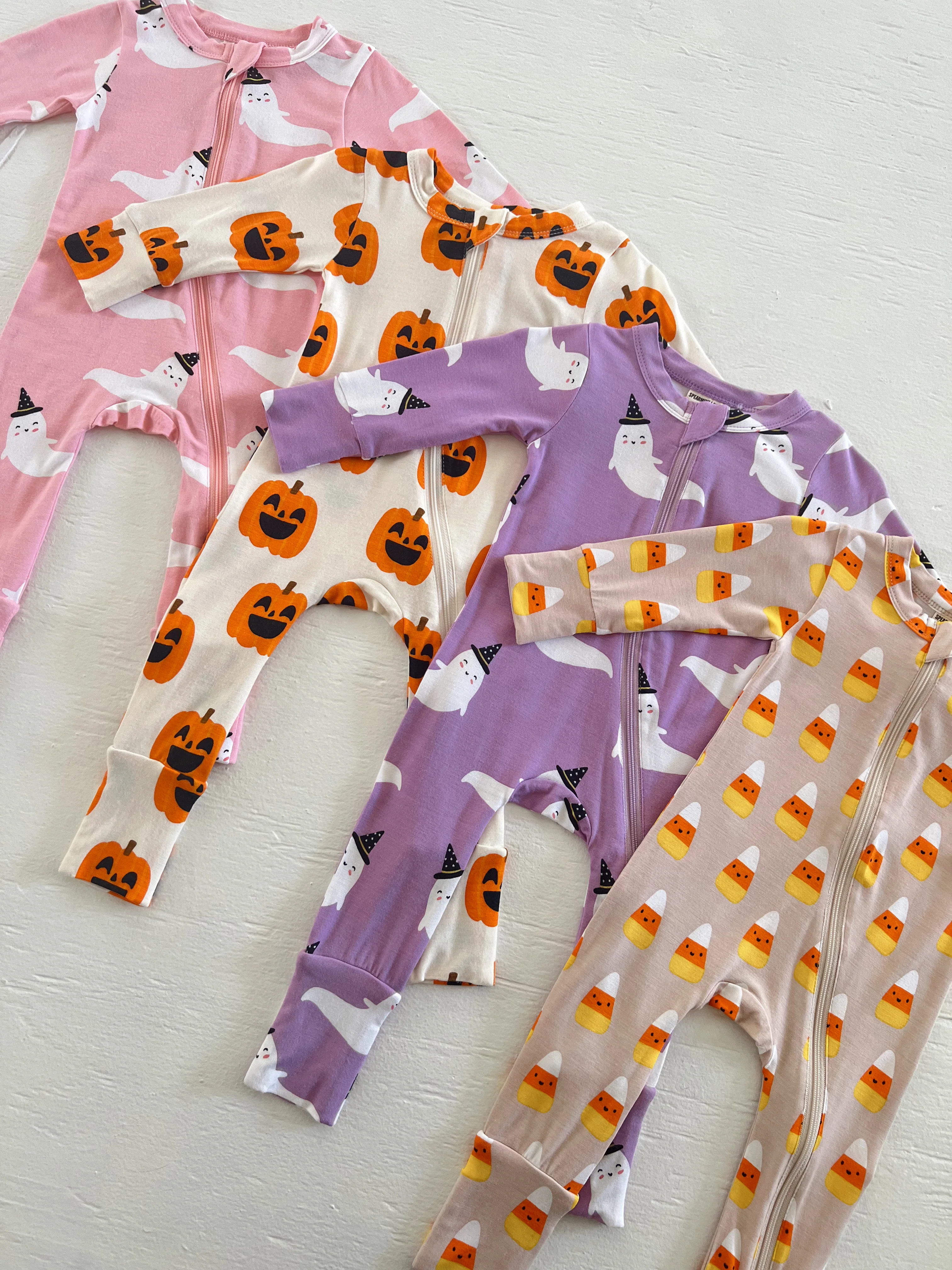 2-Way Convertible Zip Romper, Pink Ghost - Image 4