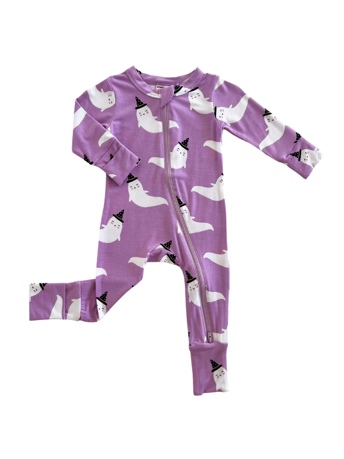 2-Way Convertible Zip Romper, Purple Ghost - Image 2