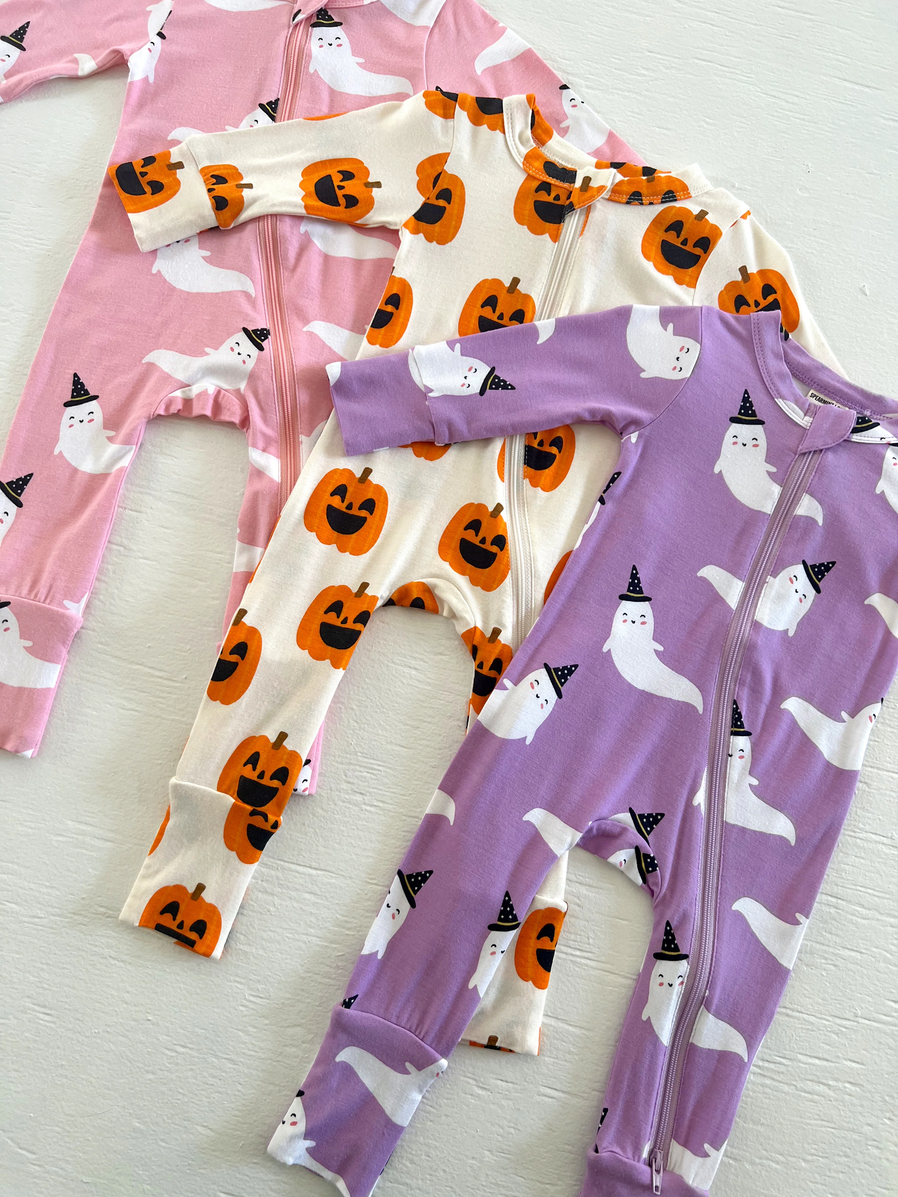 2-Way Convertible Zip Romper, Purple Ghost - Image 4