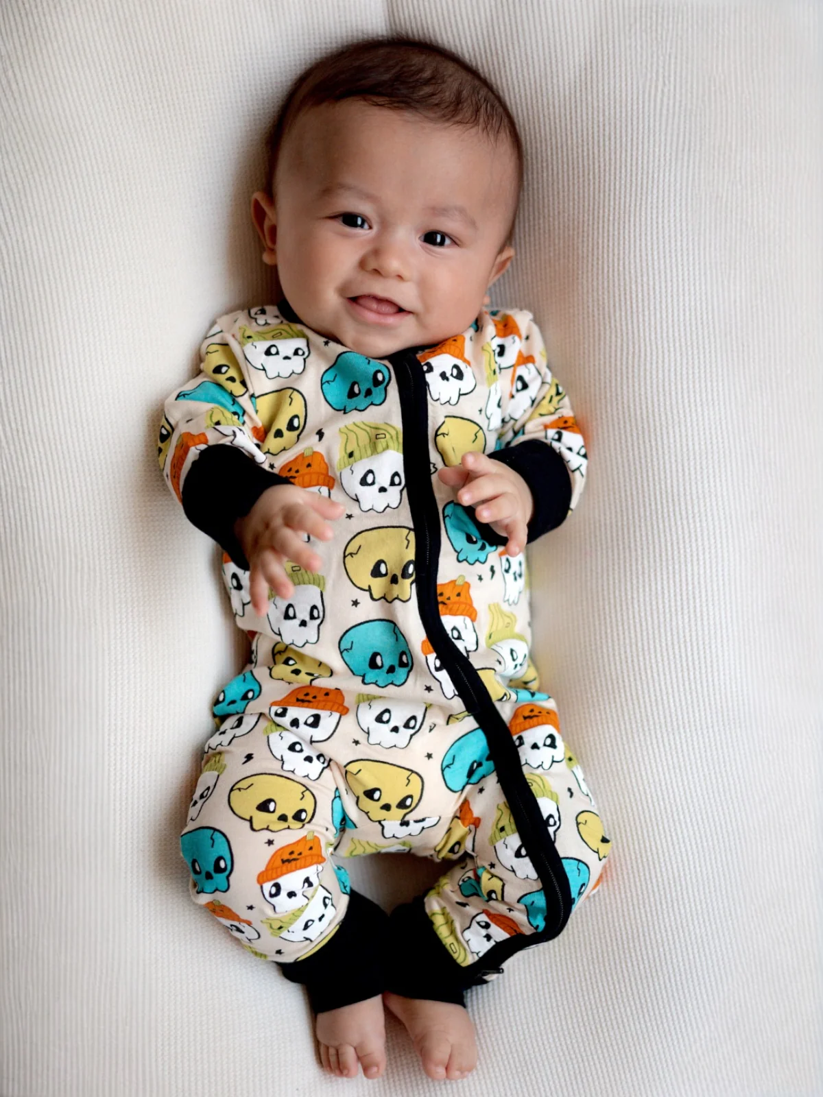 2-Way Convertible Zip Romper, Skelli Boys - Image 3