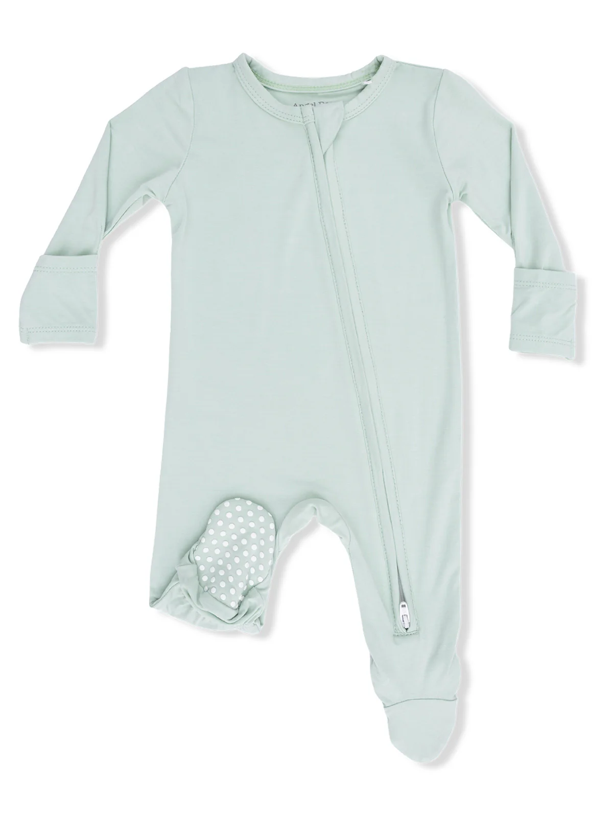 2-Way Zip Footie, Cameo Green