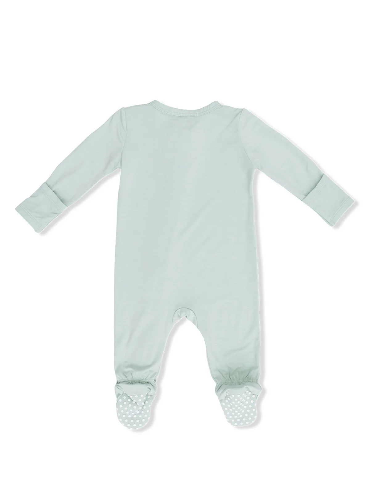 2-Way Zip Footie, Cameo Green - Image 2