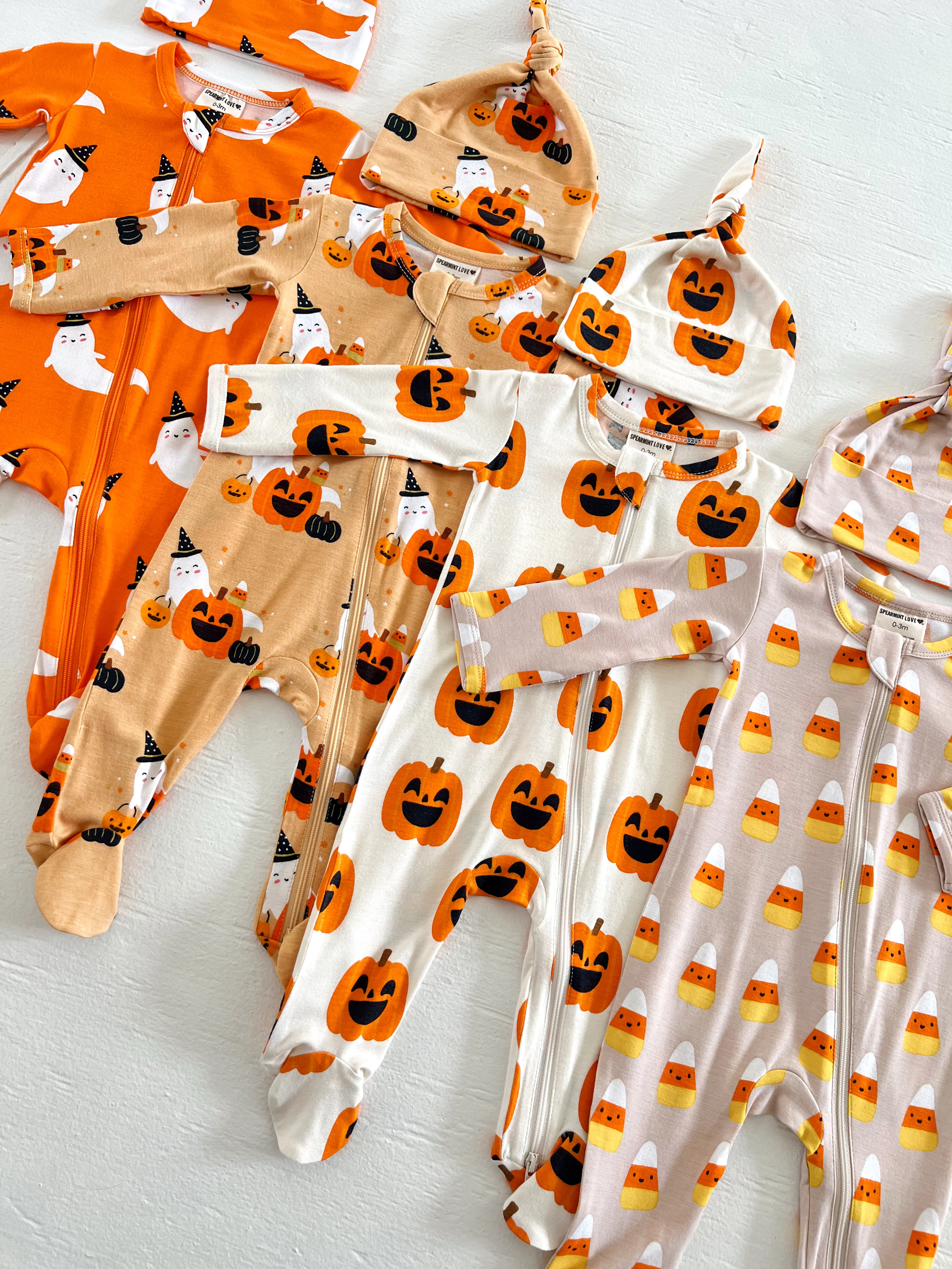 2-Way Zip Footie, Candy Corn - Image 4