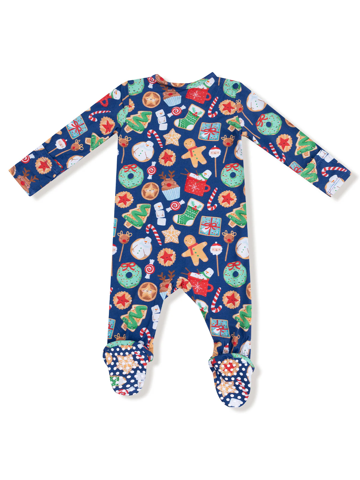 2-Way Zip Footie, Christmas Treats - Image 2