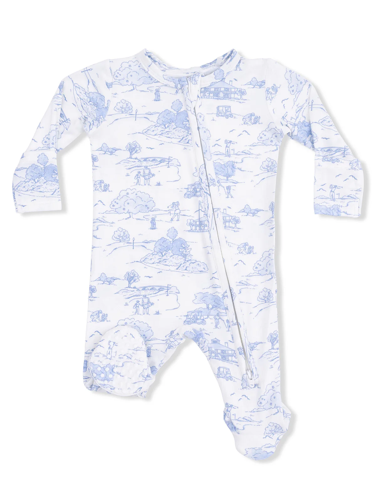 2-Way Zip Footie, Golf Toile