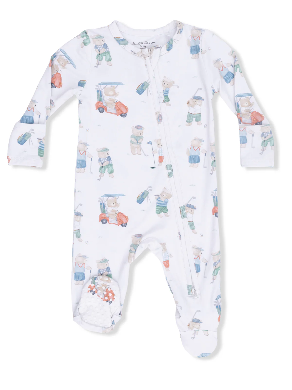 2-Way Zip Footie, Golfing Teddy Bears