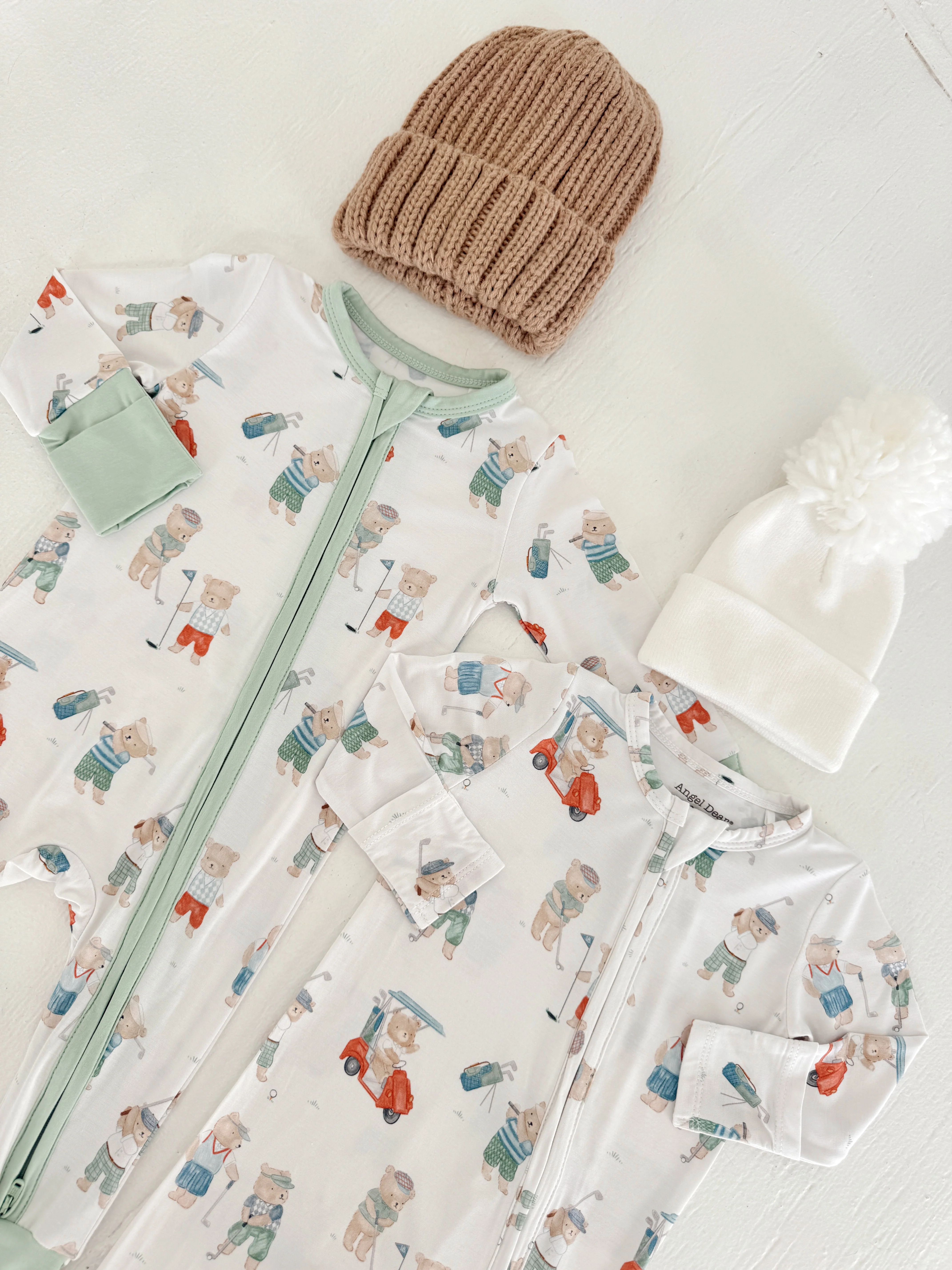 2-Way Zip Footie, Golfing Teddy Bears - Image 5