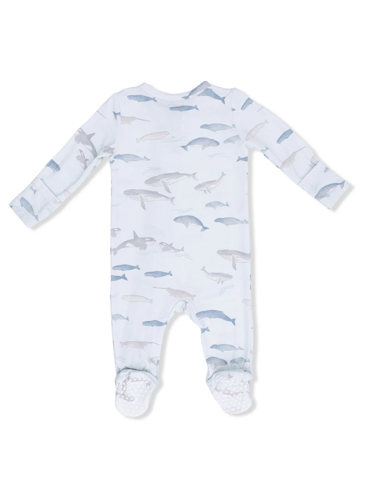 2-Way Zip Footie, Little Whales - Image 2