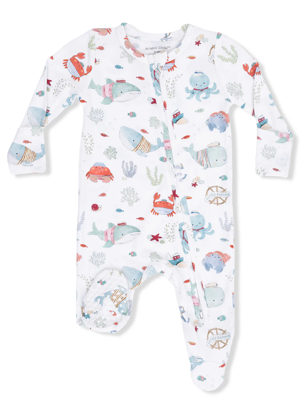 2-Way Zip Footie, Sailor Sea Creatures