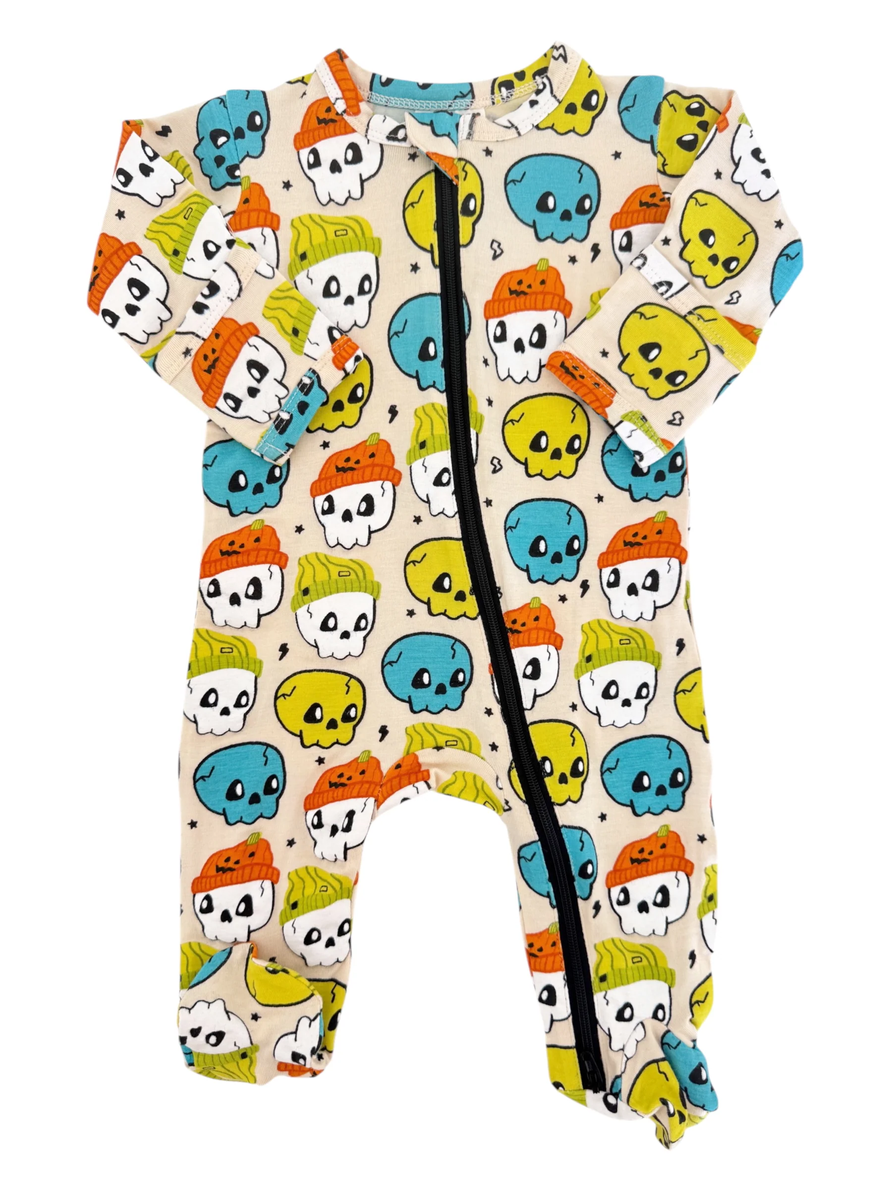 2-Way Zip Footie, Skelli Boys - Image 2