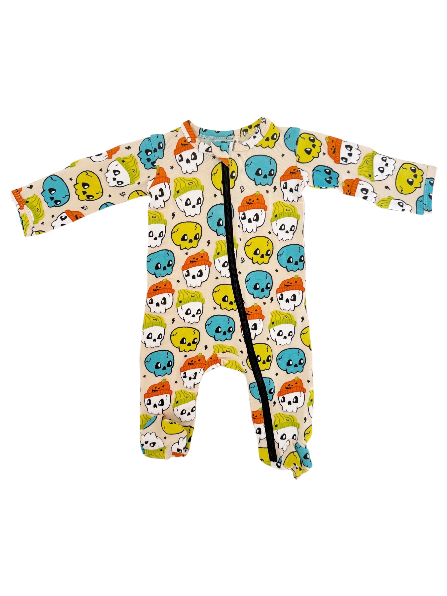 2-Way Zip Footie, Skelli Boys - Image 4