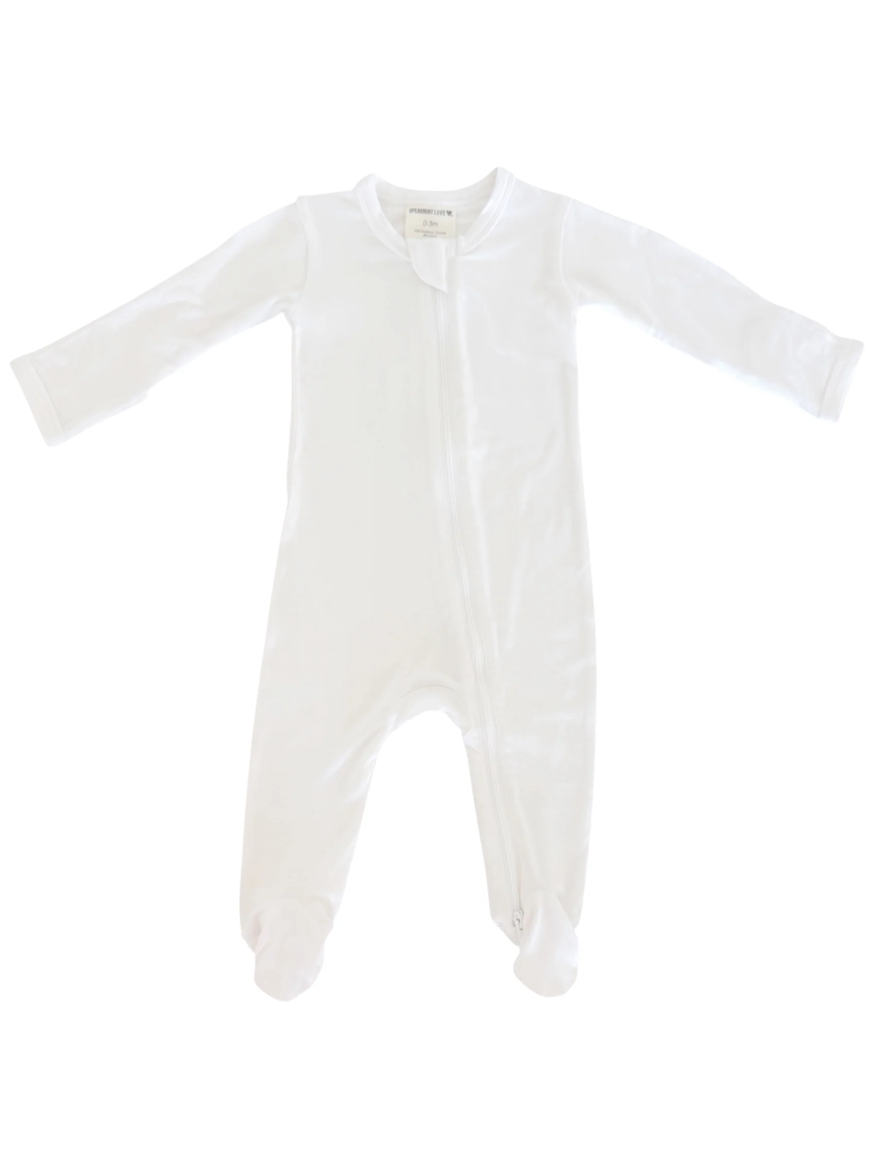 2-Way Zip Footie, White - Image 3