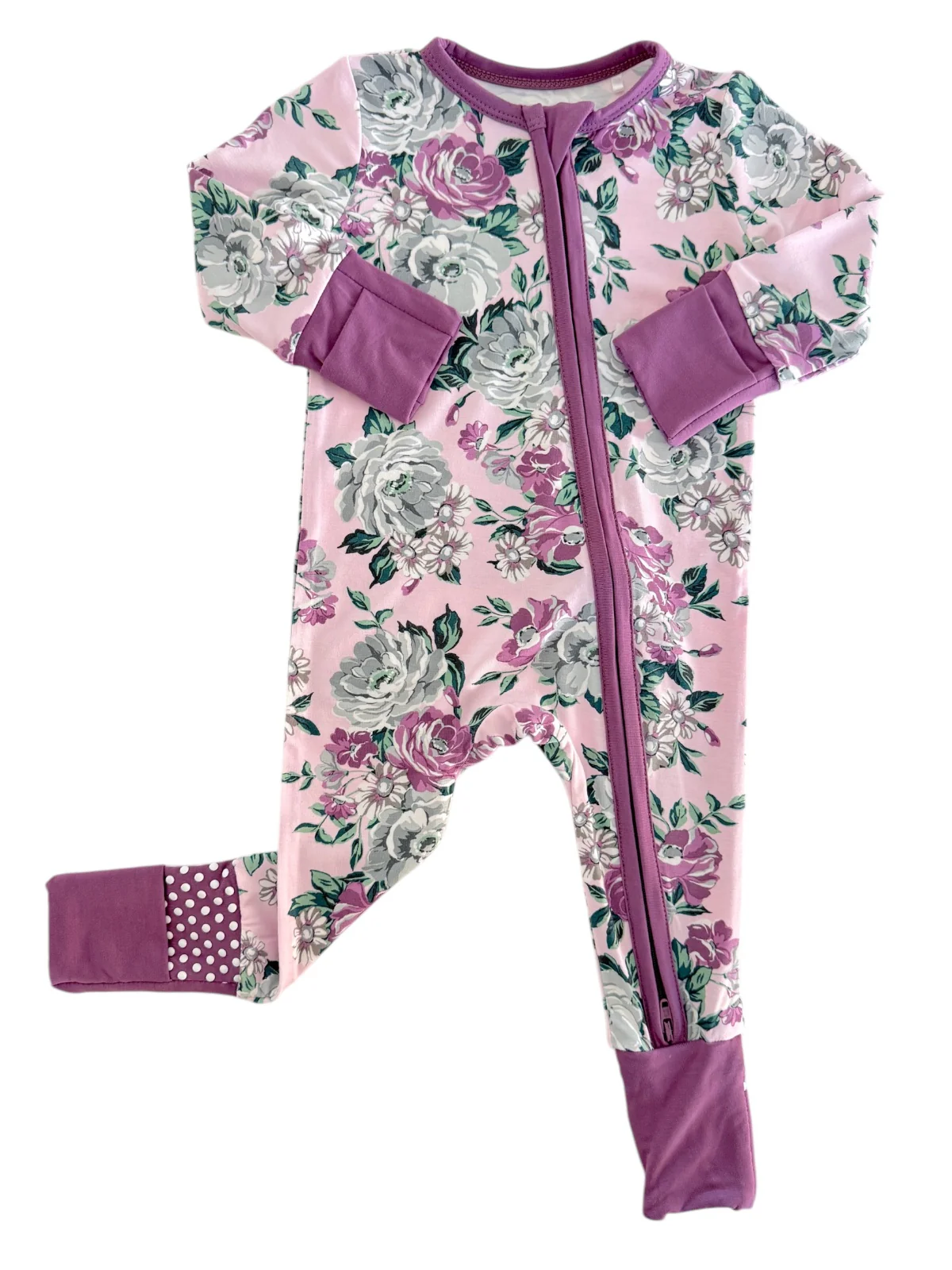 2-Way Zip Romper, Blissful Blossoms - Image 3