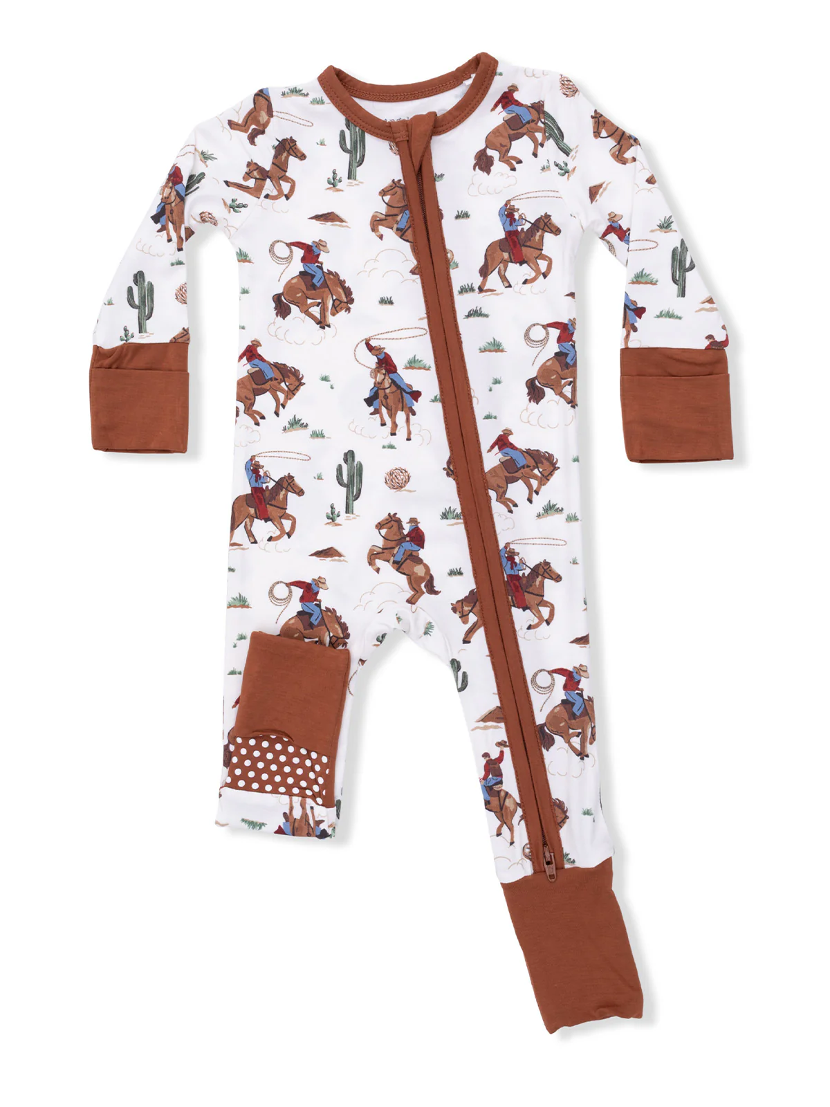2-Way Zip Romper, Buckaroo Western - Image 2