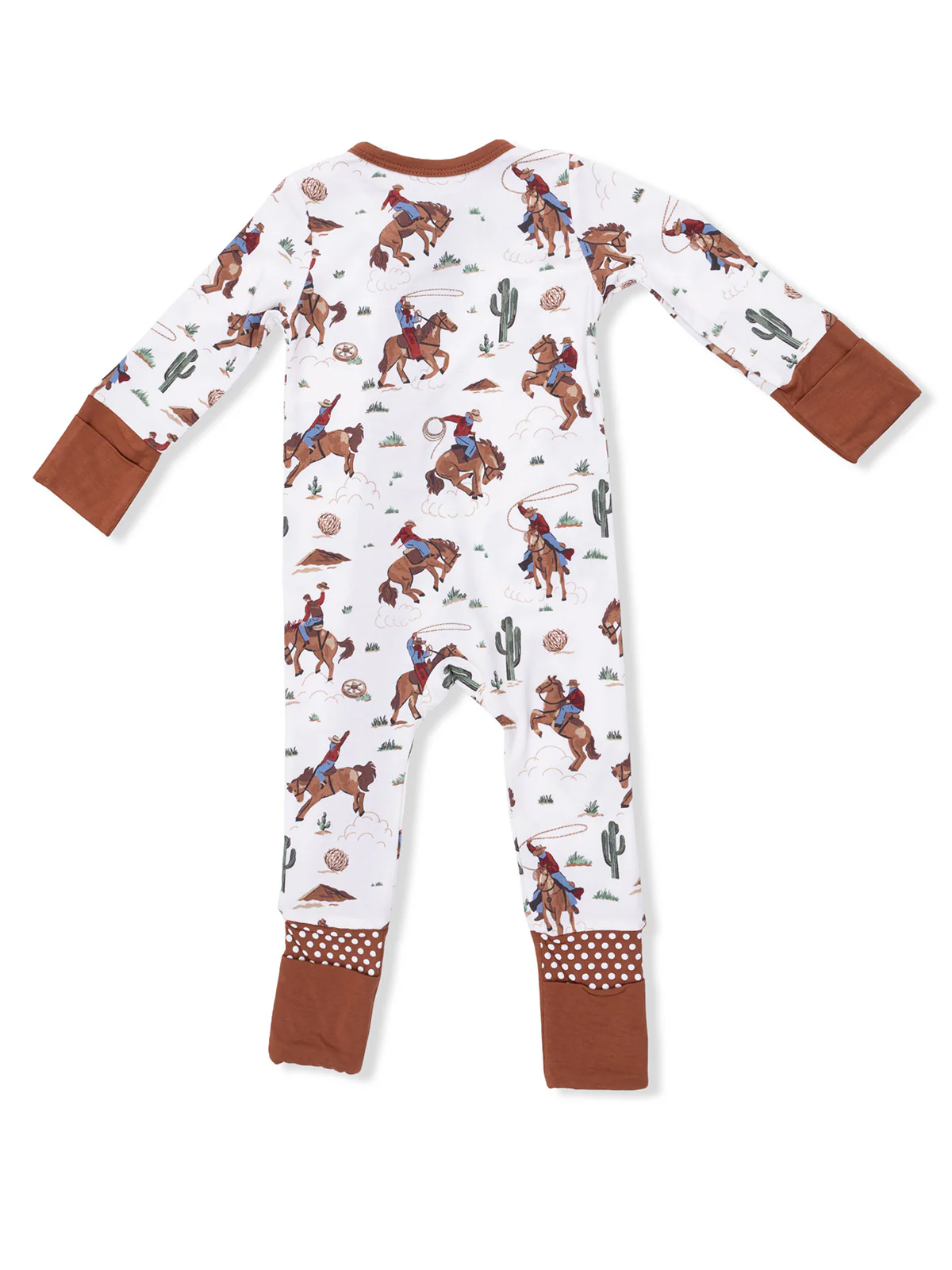 2-Way Zip Romper, Buckaroo Western - Image 3
