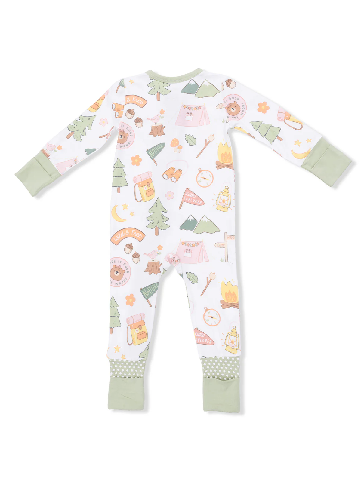 2-Way Zip Romper, Camping Pink - Image 2