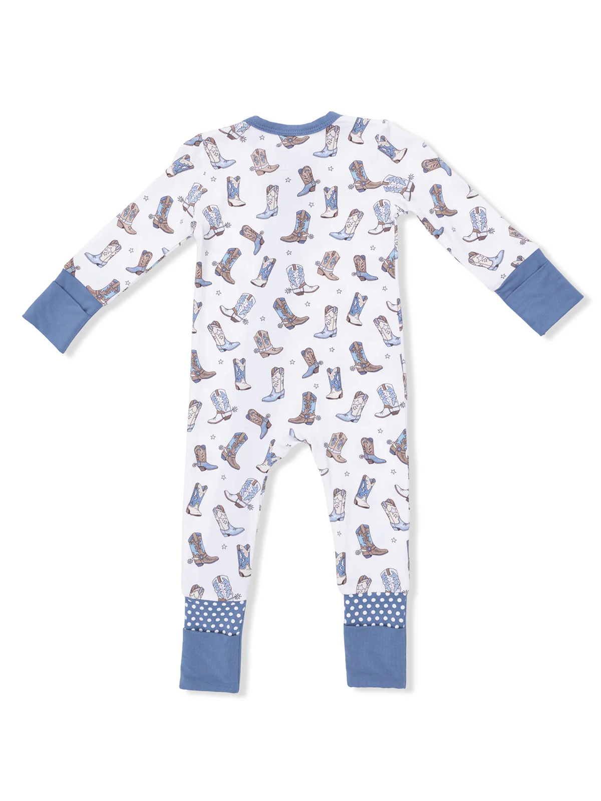 2-Way Zip Romper, Cowboy Boots - Image 2