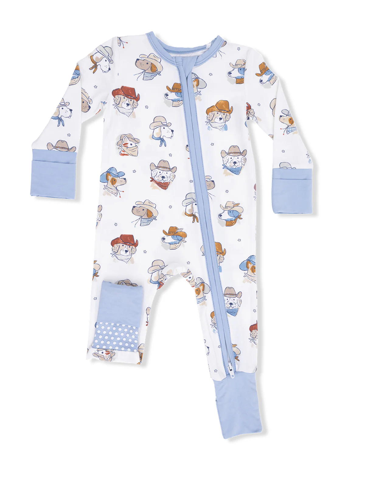 2-Way Zip Romper, Cowdogs