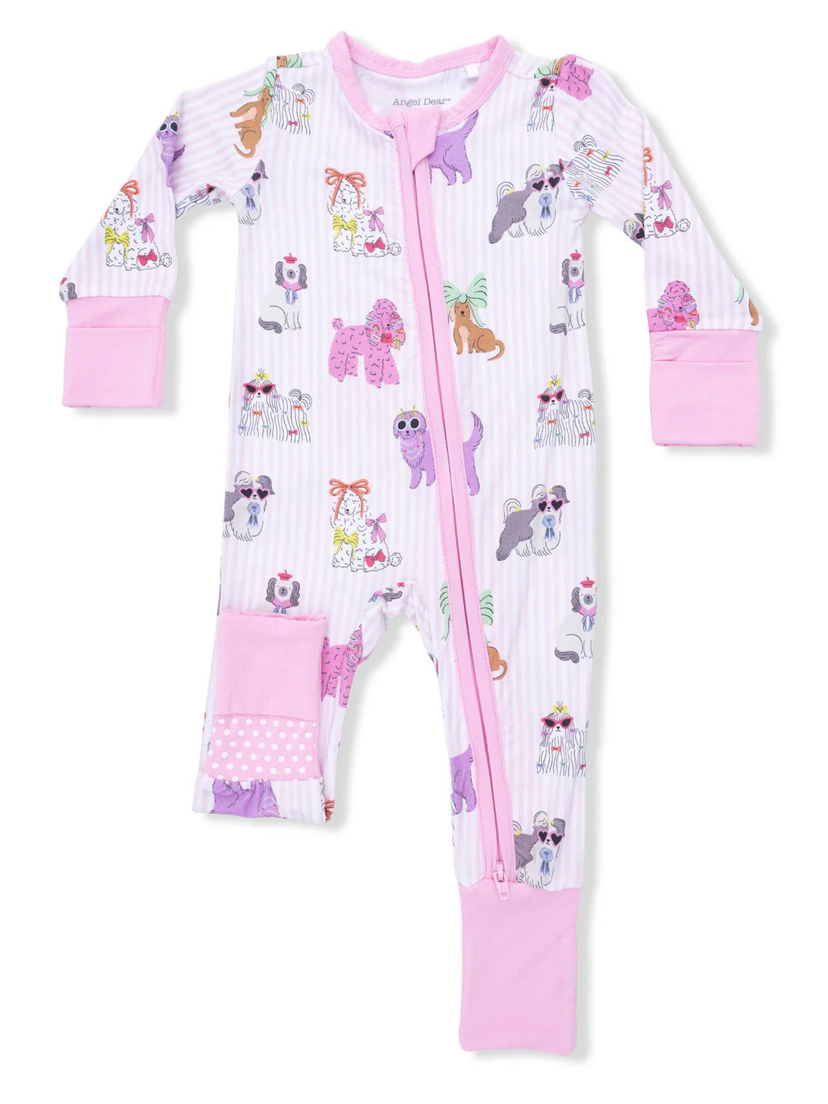 2-Way Zip Romper, Fancy Dogs