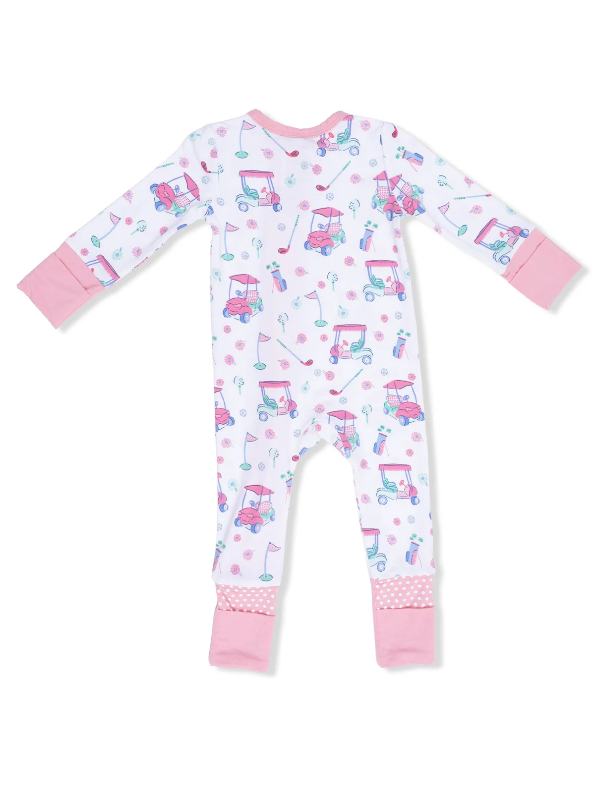 2-Way Zip Romper, Golf Carts and Flowers - Image 2