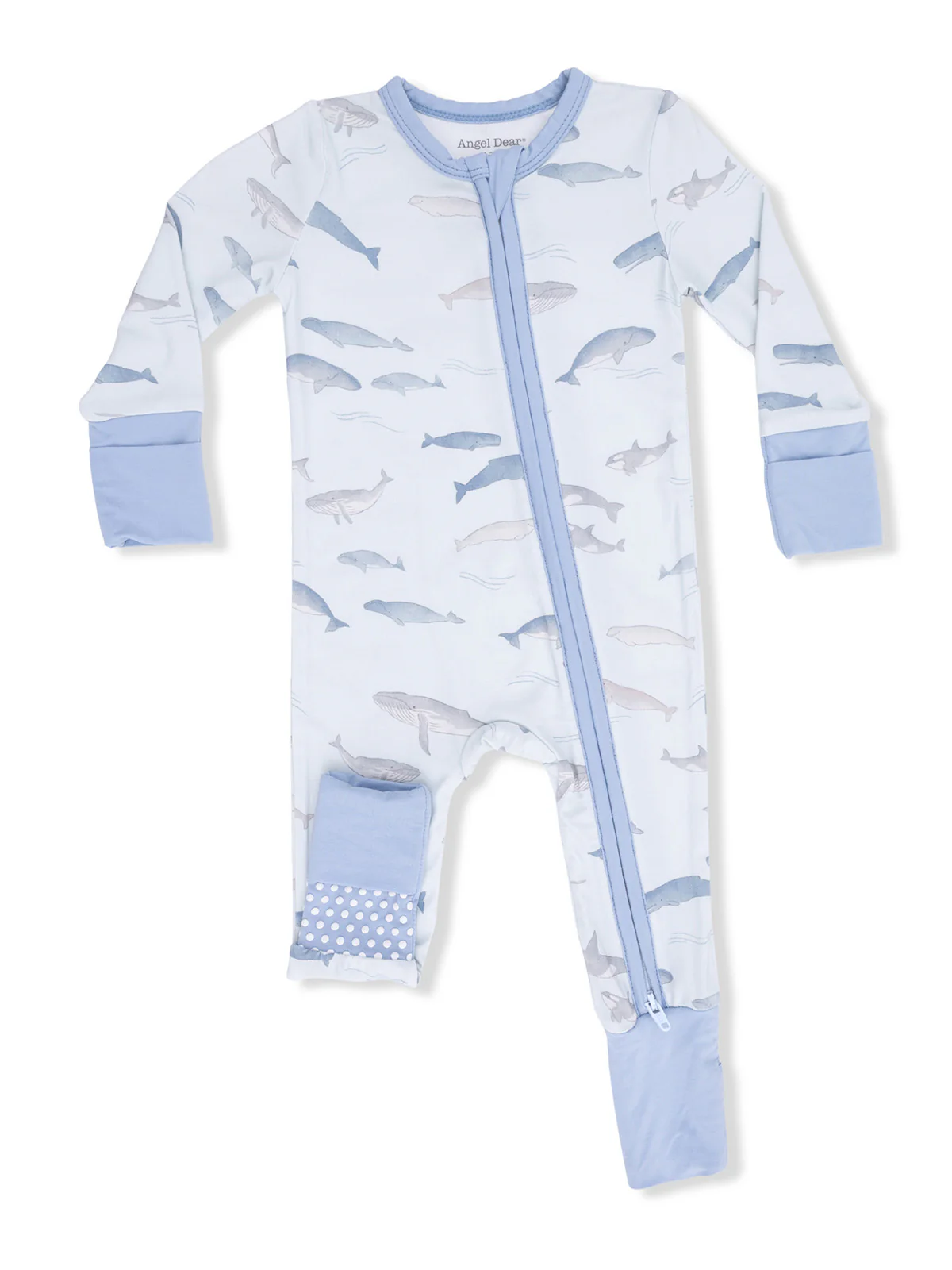 2-Way Zip Romper, Little Whales