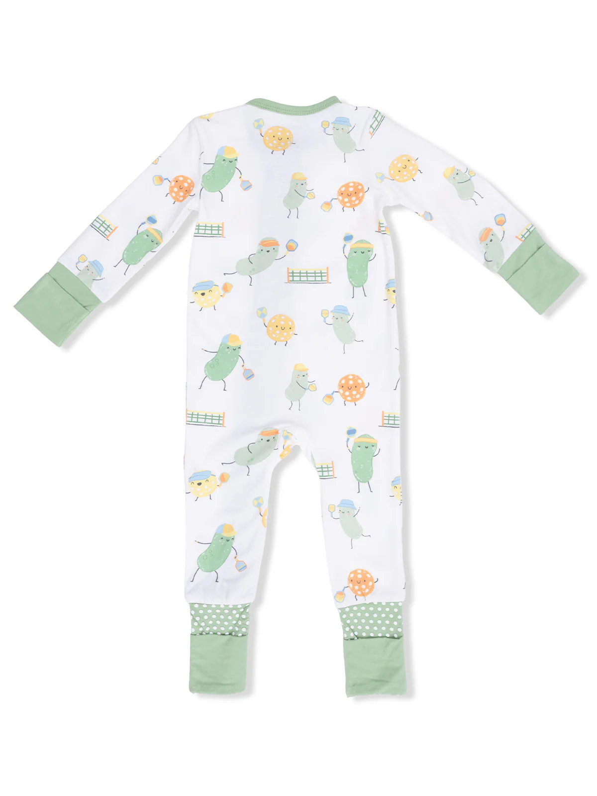 2-Way Zip Romper, Pickles Playing Pickleball - Image 2