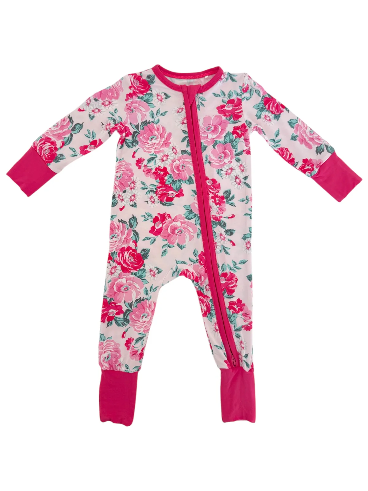 2-Way Zip Romper, Pink Splendor - Image 5