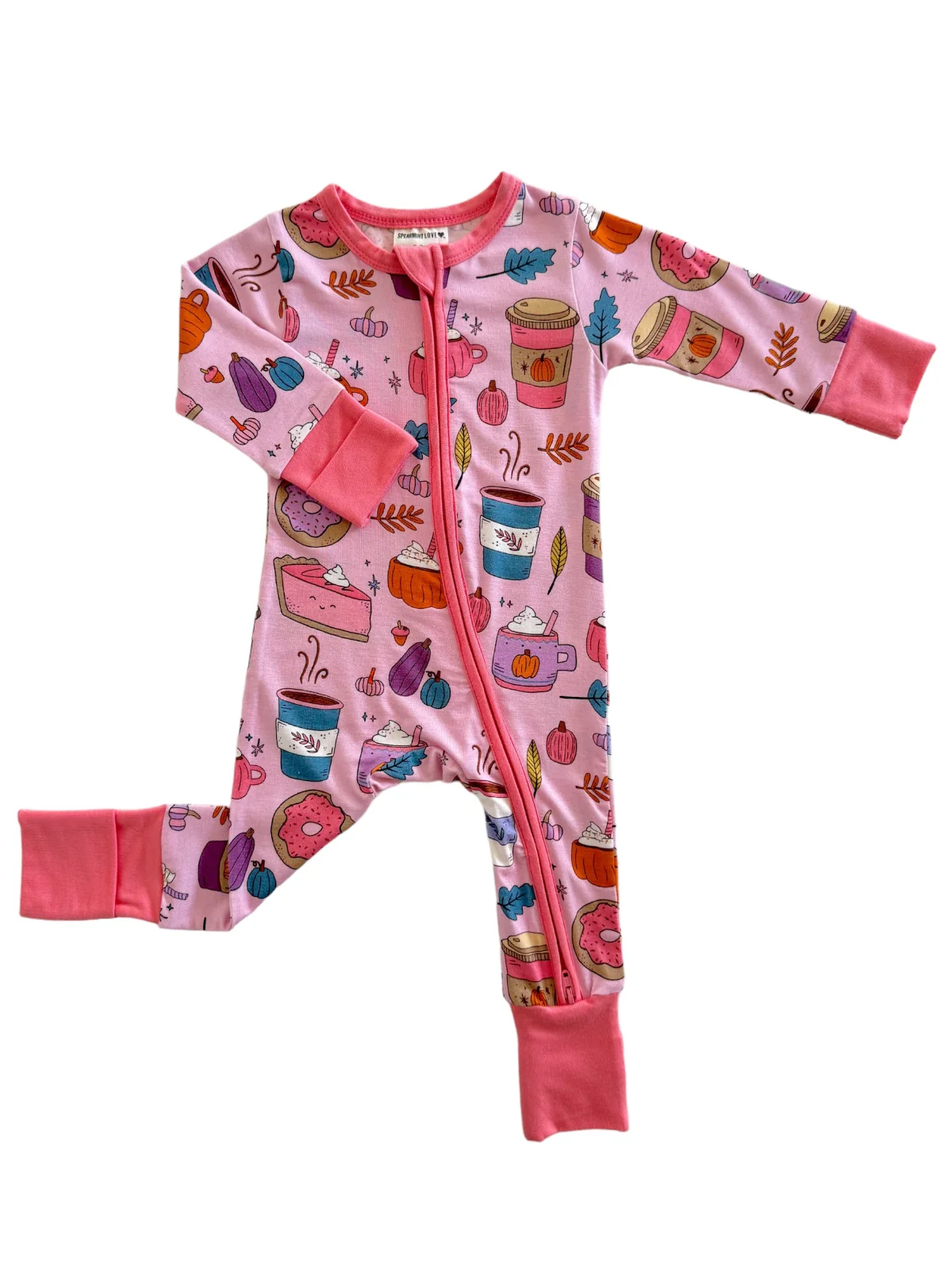 2-Way Convertible Zip Romper, Pumpkin Spice Latte Pink - Image 6