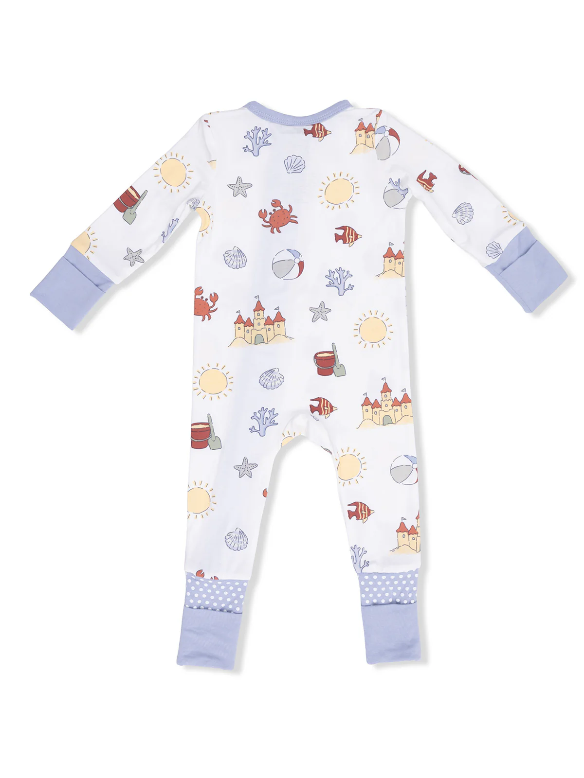 2-Way Zip Romper, Sunny Sandcastles - Image 2