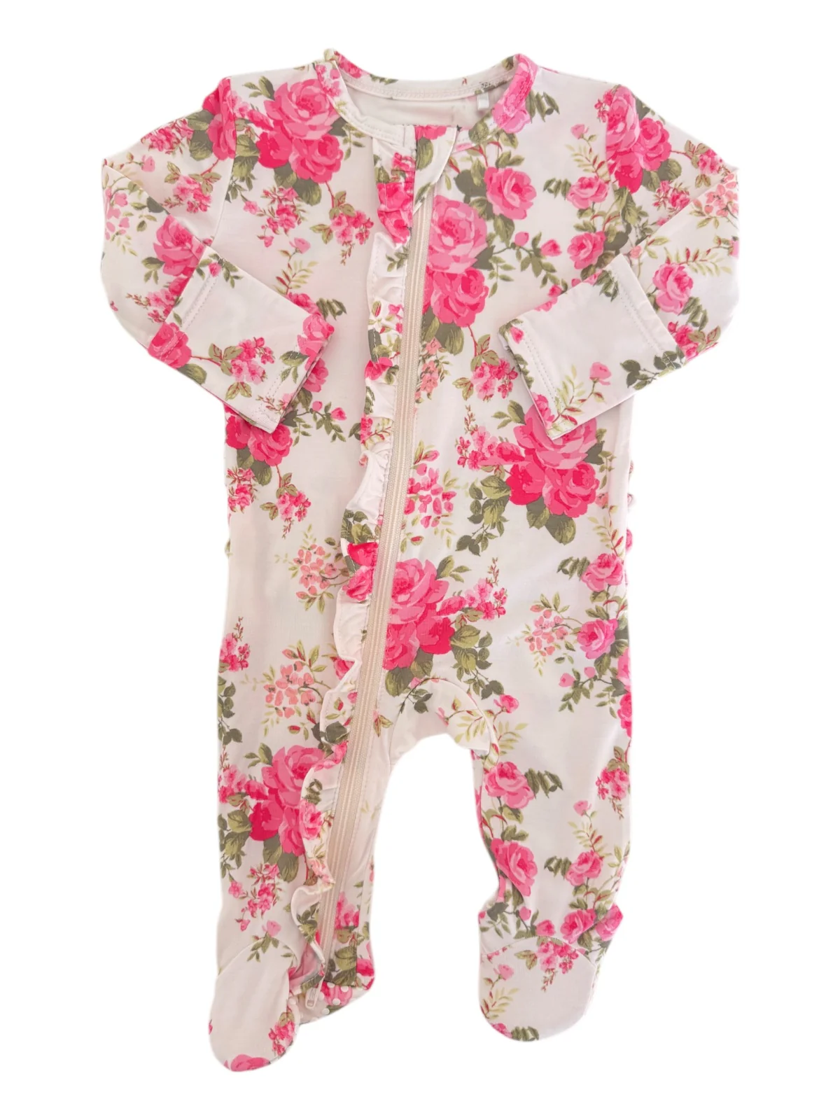 2-Way Zip Ruffle Footie, Country Daydream - Image 2