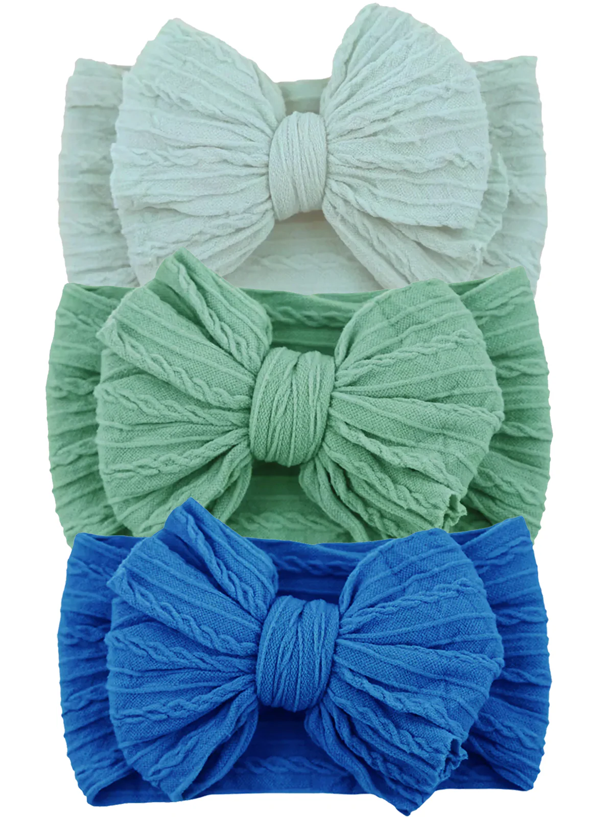 3-Pack Cable Bows, Skylight Blue/Ivy/Azure
