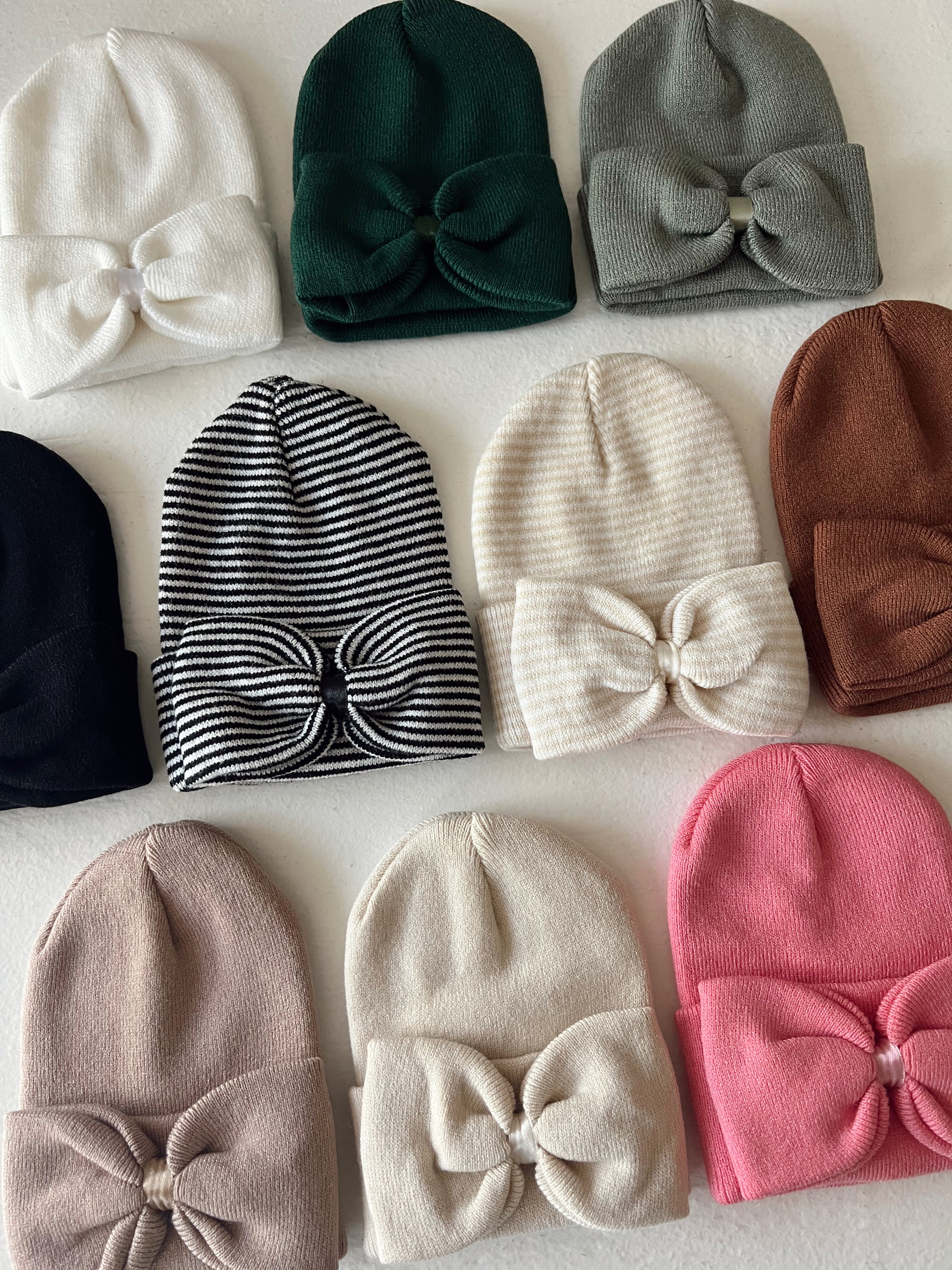 Baby's First HatĀ®, Black/White Stripe Bow - Image 3