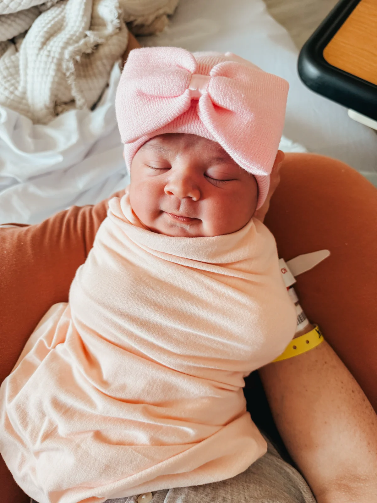 Baby's First HatĀ®, Petal Pink Bow