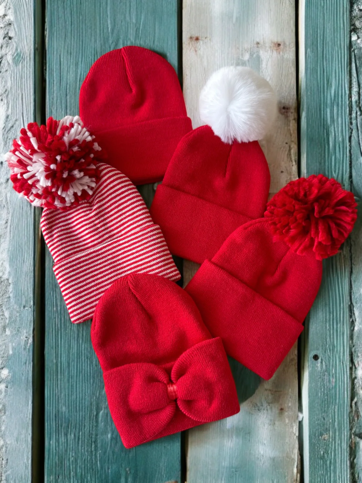 Baby's First Hat®, Red Pom - Image 2