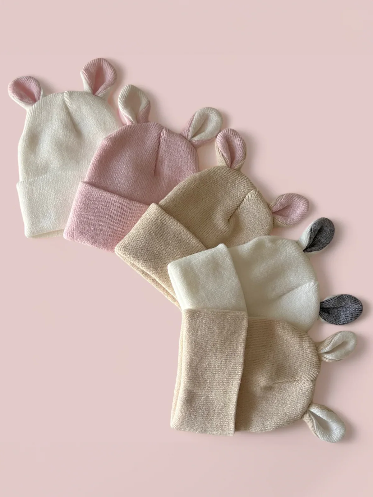 Baby's First HatĀ®, Sand/Petal Pink Bunny - Image 2