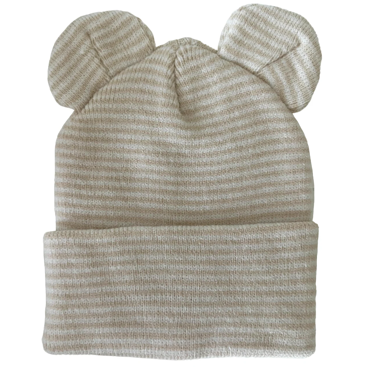 Baby's First HatĀ®, Sand/White Stripe Bear