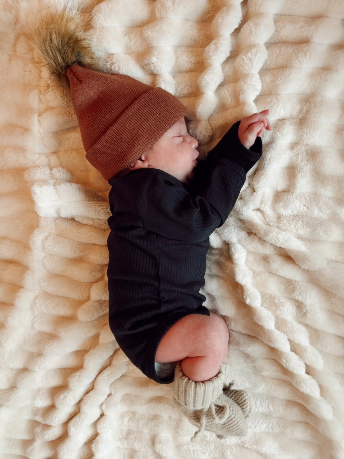 Baby's First HatĀ®, Sandalwood Fur Pom - Image 3