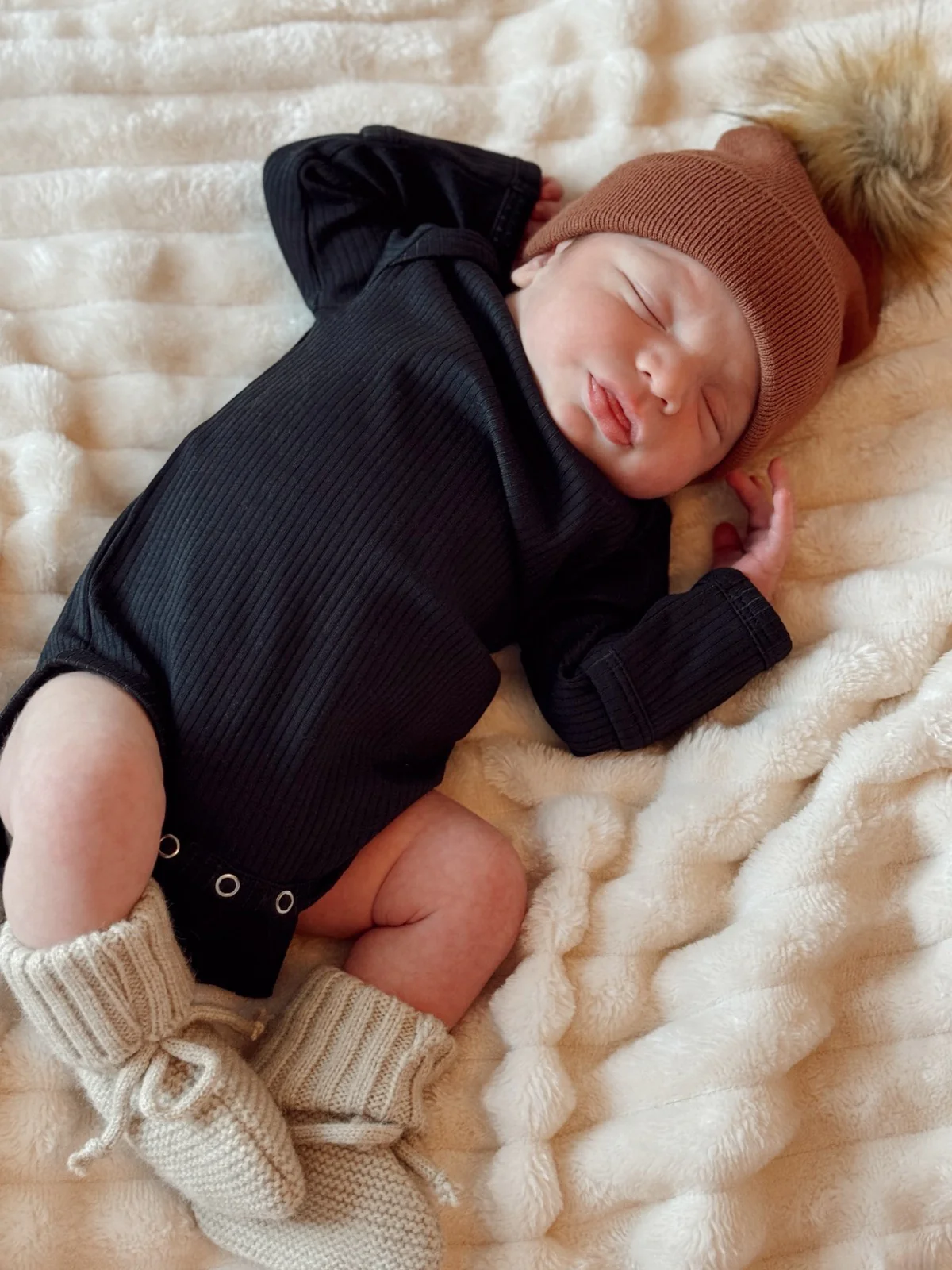 Baby's First HatĀ®, Sandalwood Fur Pom - Image 4