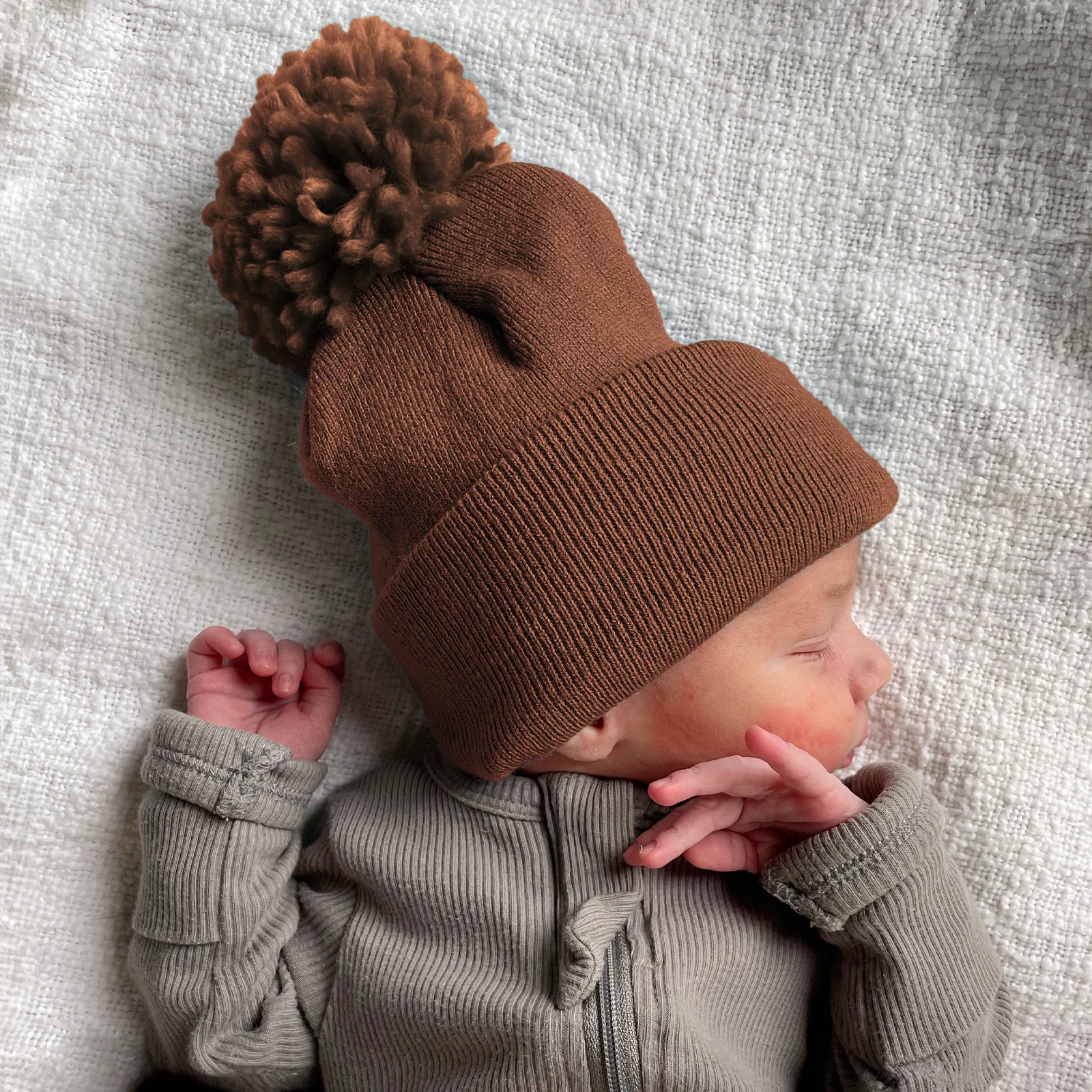 Baby's First Hat®, Sandalwood Pom - Image 2