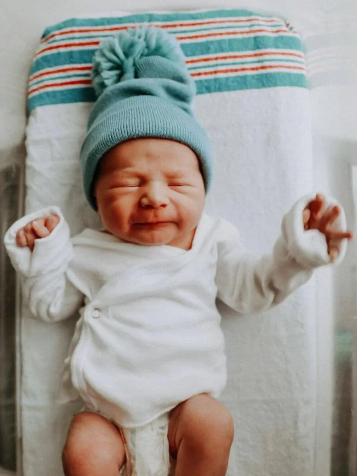 Baby's First HatĀ®, Sky Blue Pom