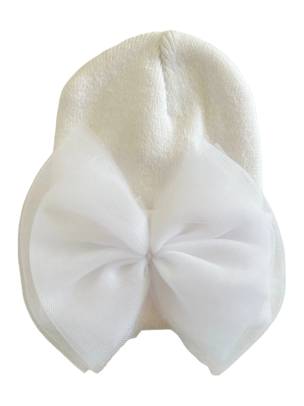 Baby's First HatĀ®, White Tulle Bow